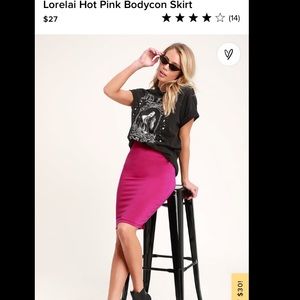 Hot pink skirt bodycon